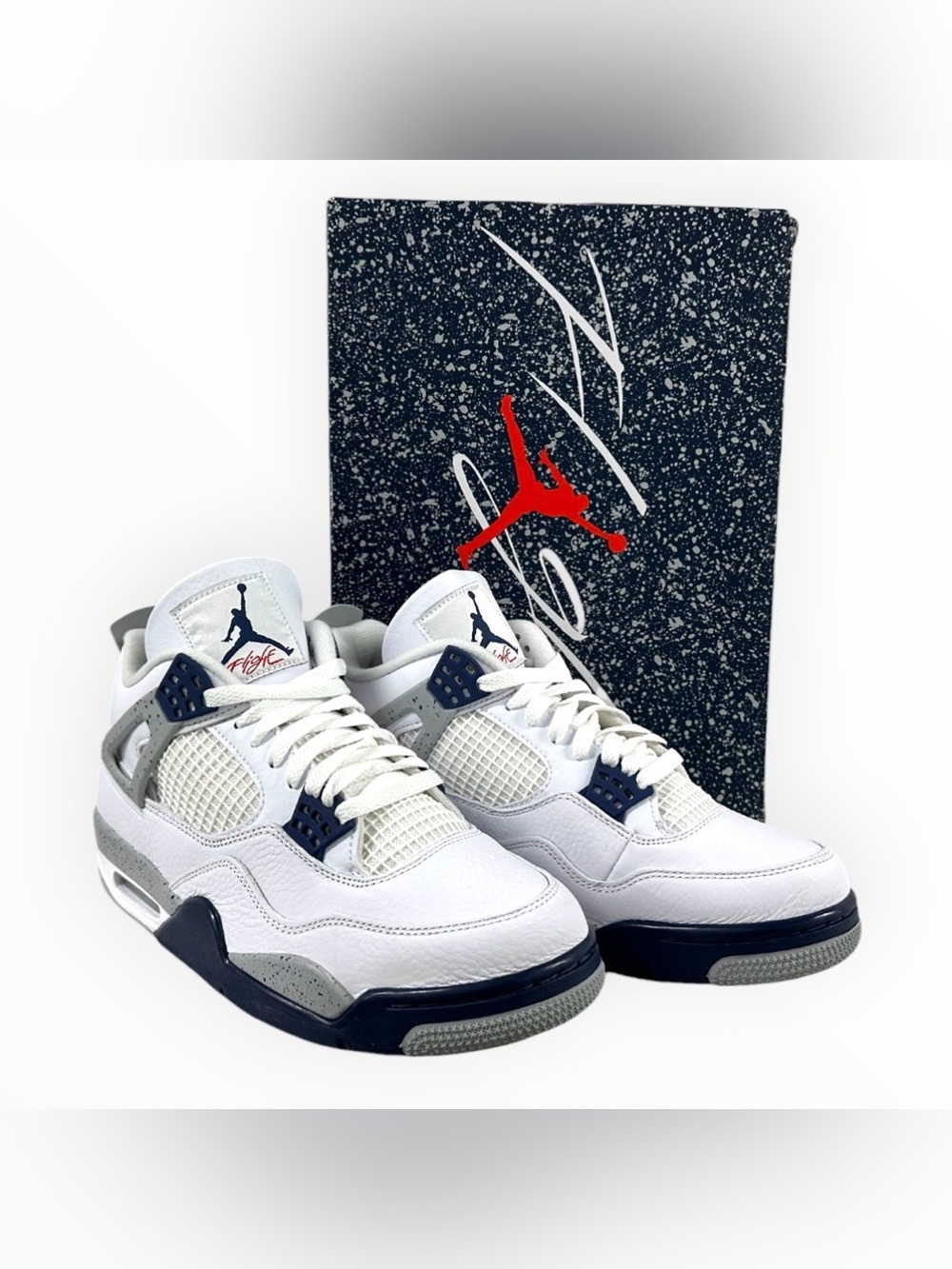 Nike Air Jordan 4 Retro Midnight Navy DH6927-140 Size 10 w/ Box 2022 Mint Cond.